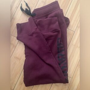 PINK Victoria's Secret Burgundy Joggers